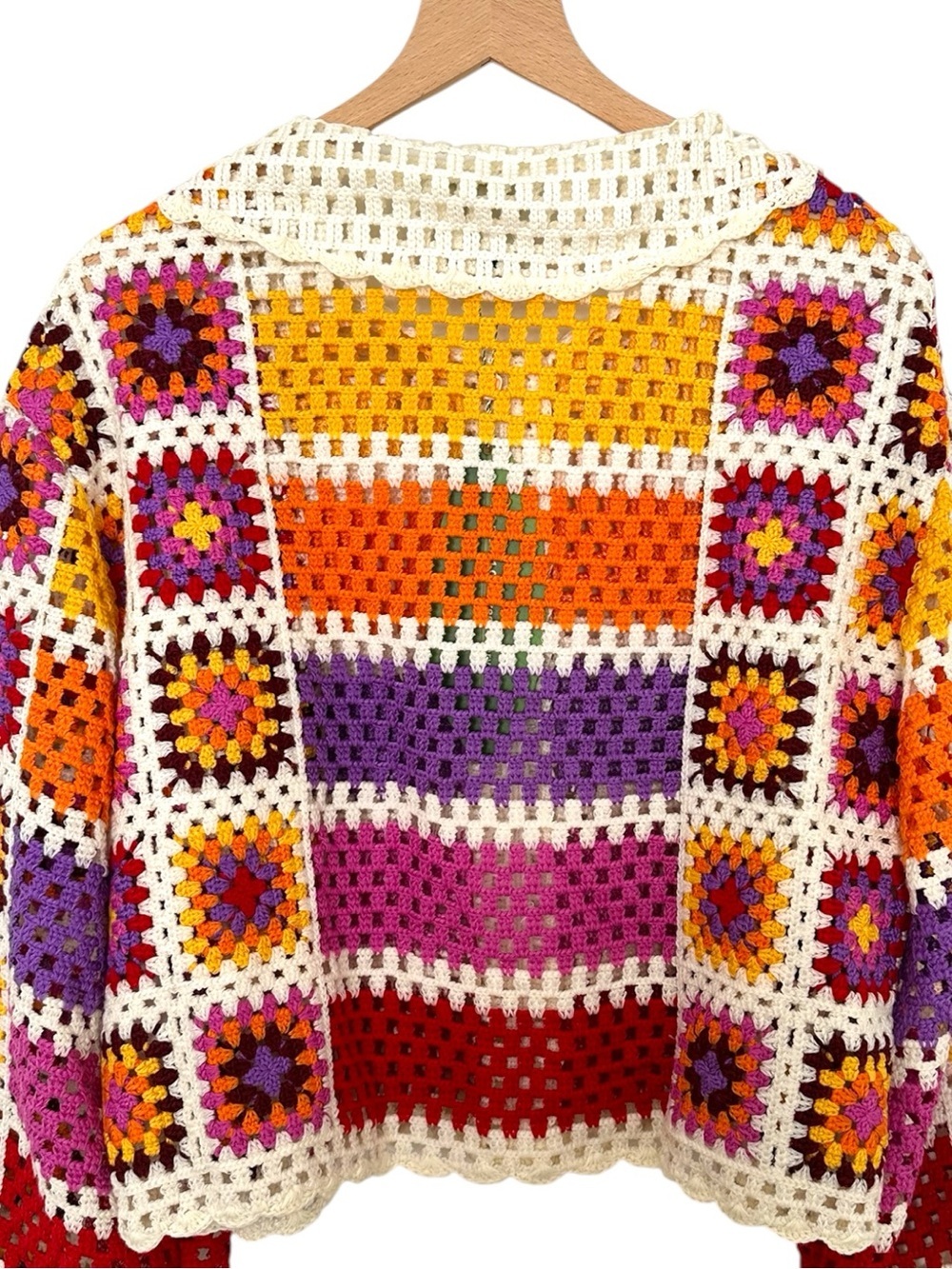 New Farm Rio Crochet Knit Granny Cardigan sz XL - Picture 9 of 15